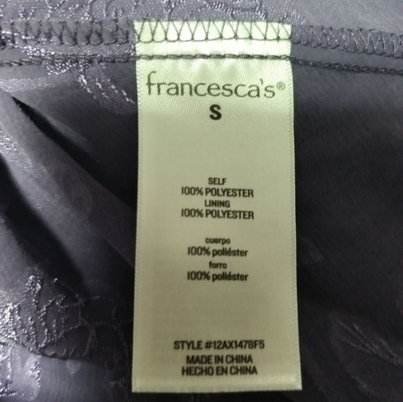 Francesca's Purple Floral Blouse / Size Small - Picture 3 of 7